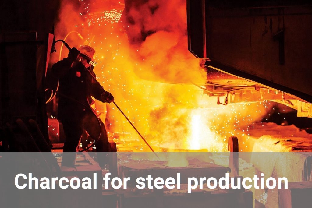 Charcoal in steel industry